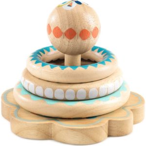BabyHoopi Wooden Ring Stacker Toy